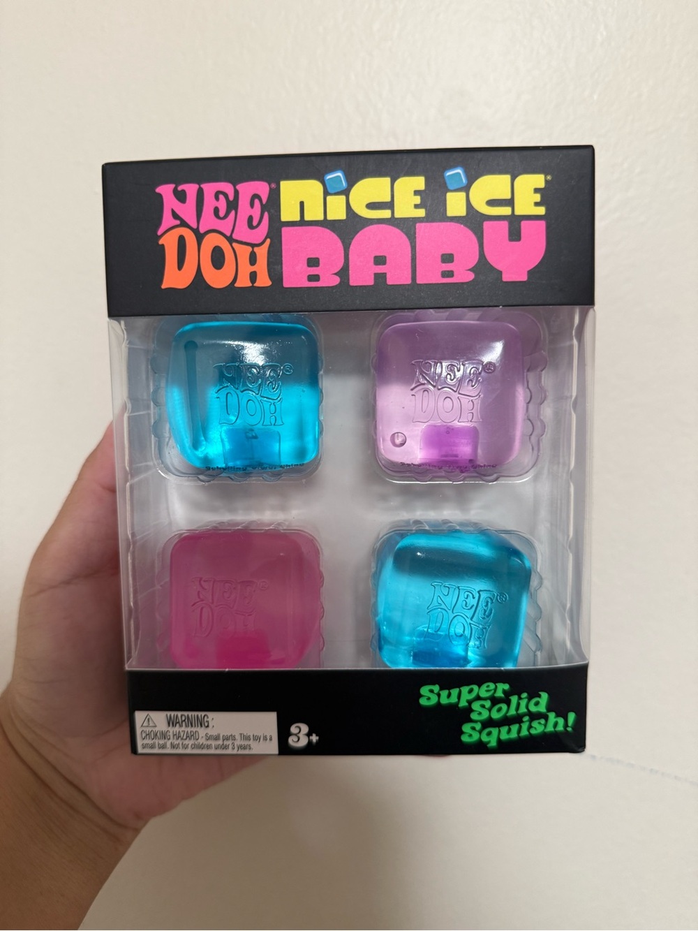 NeeDoh Nice Ice Baby 4 Pack - Blue, Purple & Pink